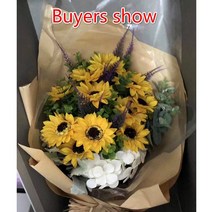 비누꽃 비누꽃바구니 꽃다발 플라워박스 25 개대 해바라기 비누 꽃 머리 꽃다발 선물, 라이트 핑크