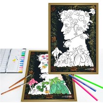 10인용 나만의 명화그림그리기 부분 색칠하기 삽화 유화그리기