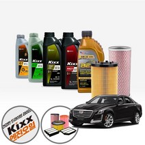 캐딜락 CTS 6.2 가솔린 킥스파오 5w20 5w30 5w40 합성엔진오일 6통+흡기+오일필터 KPT-138 cs34008, 킥스파오1 0w30(최고급공용)(24600)