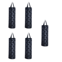 차차미 비닐 봉지 수납 주머니 벽걸이 패브릭 정리함 봉투 보관, 5개입, 블랙