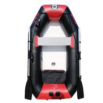 단일 1.75m PVC 낚시 보트 풍선 수상 스포츠 조정 카약 카누 뗏목 딩기 호버크라프트 에어 플로어, [02] Blackred