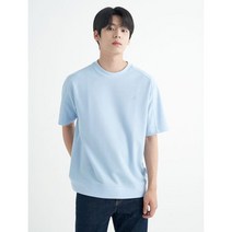BEAN POLE 스카이 블루 허니콤 피케 티셔츠 234232