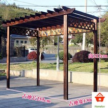 조립식원두막 정좌 오두막 농막 그늘막 야외용 고급형 파고라 사각 옥상, 오버핏(단독거치대길이255*폭130)