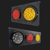 LED 철판 뒷 데루등 후미등 테일 램프 12V 렉카 트레일러 24V 화물차 깜빡이 브레이크 전구, 교체용, 교체용12V/옐로우