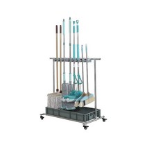 청소 도구 거치대 걸레 보관 랙 스탠딩 이동식, 후크 5개 후크 6개 기본