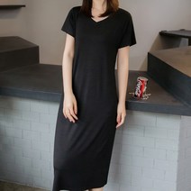 달모아 모달 홈웨어 여름 여성 반팔 롱원피스 잠옷