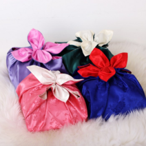 백의민족공방 한국산 투톤 공단 실크 보자기, F