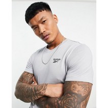 리복 운동복 빅사이즈 추천 회색 스몰 로고 티셔츠