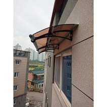 캐노픽스 650x9300 DIY 캐노피 테라스 정문 렉산 처마 비가림 현관 차양 비막이, 브라운, 직결피스, 회색