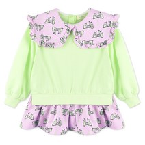 릴리푸리 리본 레이어드 롱 맨투맨