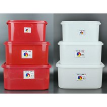 대일 밀폐용기 (6호 7호 8호) 김장 김치통 대형 반찬통, 레드 7호(15L), 1개