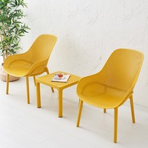 피카소 코나라운지 2인세트 카페테라스 야외테이블세트 인테리어 타공 펜션 리조트, 코나라운지2인세트-옐로우