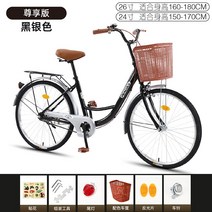 여성자전거 생활 출퇴근 로드 자전거 바구니 클래식, 상세페이지 참조, C옵션, 상세페이지 참조