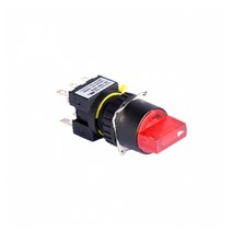 2A2B 3단 자동복귀 LED 타입 셀렉터 원형 스위치 16mm KSL16AS3-L2, 레드 [KSL16AS3-L2R]