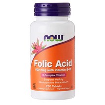 나우푸드 엽산 800mcg 비타민 B-12 콤플렉스 250정, 1개