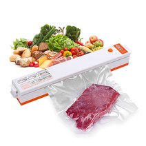 가정용 전기 진공 식품 실러 자동 진공 포장 기계 220V 진공 포장기 10Pcs 진공 가방 Kichen 도구, 01 WHITE_03 스페인 _01 EU 플러그