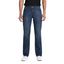 얼스드그 ERSDGG 남성용 스트레이트 레그 스트레치 진 5포켓 레귤러 핏 면 컴포트 데님 팬츠 폭 81.3씨엠 CM(32인치) x 길이 미드