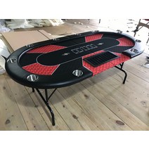 텍사스홀덤 전용테이블 카드패드 대형 게임 바닥판, 와인 레드 213x106 cm - 기본형