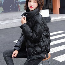 여성 숏패딩 퀼팅 오버핏 아우터 패딩 경량 점퍼 누빔