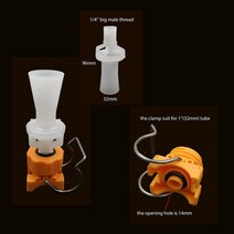 벤츄리관 PVDF-도금 탱크 전기 영동 추출기 노즐 파이프 고정 혼합 유체 스프레이 튜브 클립 벤츄리 제트, 07 1of4 b with1clip
