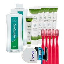 캔케어 퍼펙트구강케어 (캔치약5개+캔칫솔5개+캔가글2개+칫솔살균기1개+휴대용치약1개)세트 - 항암환자 입퇴원 병원 선물가능, 블랙(건전지포함), 일반, 쇼핑백 O