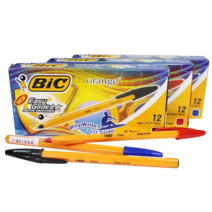 BIC 빅볼오렌지화인 12개입 0.7mm, 검정, 2세트