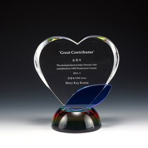 [엘림] 하트모양 크리스탈 상패, EL-1007