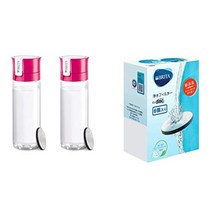 브리타 Brita 휴대용 물병 텀블러 미니정수기 2개세트 600 ml, 본체2개, 3) 핑크