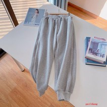 조커 사이드 지퍼 플러스 바지 여성 가을과 겨울 두꺼운 느슨한 슬리밍 토 스포츠 바지