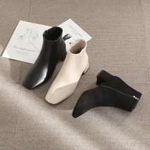 통굽 미들 숏 앵클부츠 (5cm)