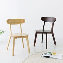 마켓비 MUARA 원목의자 고무나무, 내추럴, 1개