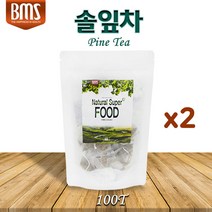 국산 솔잎차 티백 국내산 솔잎 대용량 건강차 100개, 100티백x2개