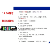 디지털센터미러 신형 4G 블랙박스 고화질 나이트비전 전후면 듀얼 풀스크린 내비게이션 스트리밍으로 후진 영상 원격 모니터링, 관공서 표준배치, 단렌즈, 옵션12