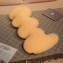 다루미 몽글몽글 구름 꽈배기 바디필로우 소파쿠션 침대헤드쿠션, 베이지