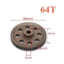 스테퍼모터 콘트롤러 모터 직류전동기 11184 메탈 디프 메인 기어 64T 11181 모터 피니언 기어 17T 21T 26T 29T 트럭 1/10 RC 부품 HSP Himoto, 64T 5