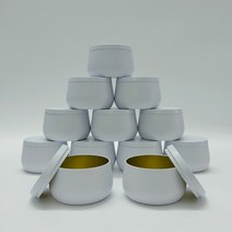 양초만들기 향초 캔들만들기 12pcs 8 온스 화이트 블랙 골드 금속 캔들 항아리 뚜껑 대량 도매 빈 촛불 틴, 02 12white