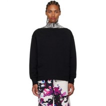 Dries Van Noten 블랙 오프 숄더 스웻 셔츠 맨투맨 116729