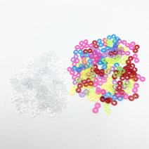 (1+1)룸밴드 공예 S고리 컬러(100개) 투명(100개) 세트 부자재, (1+1)S고리 컬러&투명 1set