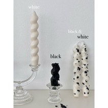 YCC twist taper candle / 융쵸쵸 트위스트 테이퍼 캔들, 화이트, 미르토