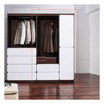 [아르스노바] 시스템 드레스룸(1단드레스장+틈새수납장), 상세 설명 참조