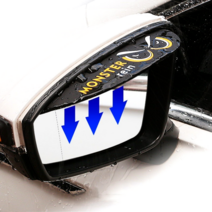 다유 차량 사이드미러 빗물커버2p, 앵그리캣아이 투명