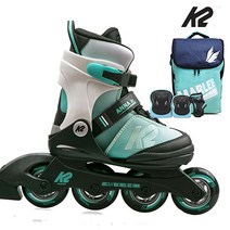 K2 안나주니어 민트 정품 2023 아동 인라인+가방+보호대, 가방+보호대-블랙세트