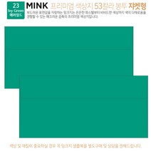 [100매 쟈켓형] 고급 칼라 봉투 53색상 밍크지 컬러 티켓 용돈 상품권 봉투, 23 Ivy Green에머럴드