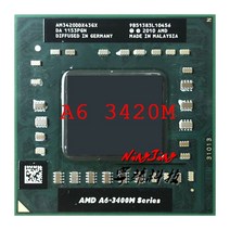 Amd A6-Series A6-3420M a6 3420 m 1.5 ghz 쿼드 코어 스레드 cpu 프로세서 am3420ddx43gx 소켓 fs1, 한개옵션0