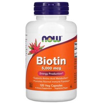 Now Foods 나우푸드 비오틴 Biotin 5000mcg 120캡슐 1개, 120정
