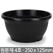 골분 원분재 3호 - 화분 식물 분배분 재배분 화단 플라스틱 플분 조성 분갈이 인테리어 꾸미기 베란다 분 원형, 04_세인_원분재 블랙_4호(1P)