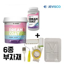 제비스코 드림코트 페인트세트 친환경 벽지페인트 셀프페인트 DIY 수성페인트, 07.에그쉘광 큐피트 핑크 0.5L+부자재세트