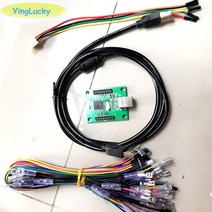 새로운 xin mo 아케이드 2 플레이어 제로 딜레이 인코딩 usb 드라이버 키트 mame pc 키보드 인코더 조이스틱 케이블 포함, 1-2.8mm 케이블