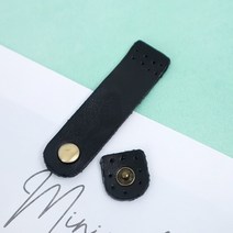 가죽 똑딱이 사시꼬미 1p, 블랙
