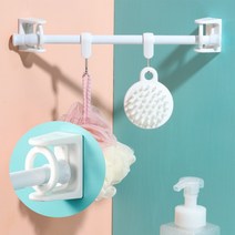 코너 사선 봉 고리 모서리 행거봉 걸이 2p 수건 커튼 타올 공간활용 브라켓, 단품